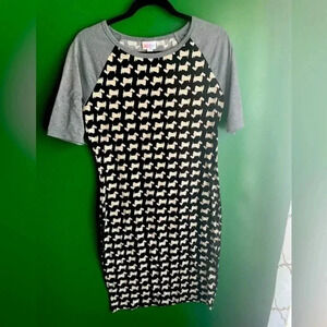 LulaRoe Scottie Dog Dress Tshirt Size‎ Small S Excellent Condition